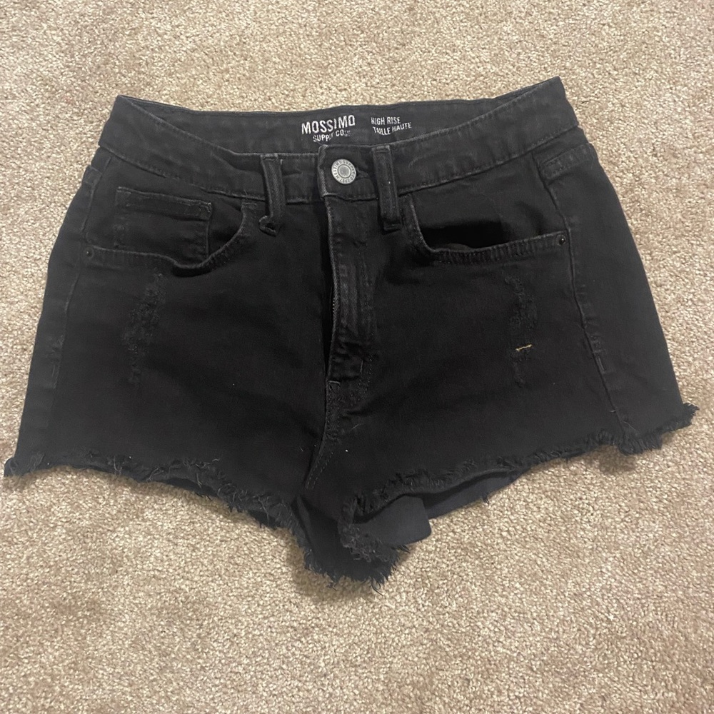 High rise jean shorts